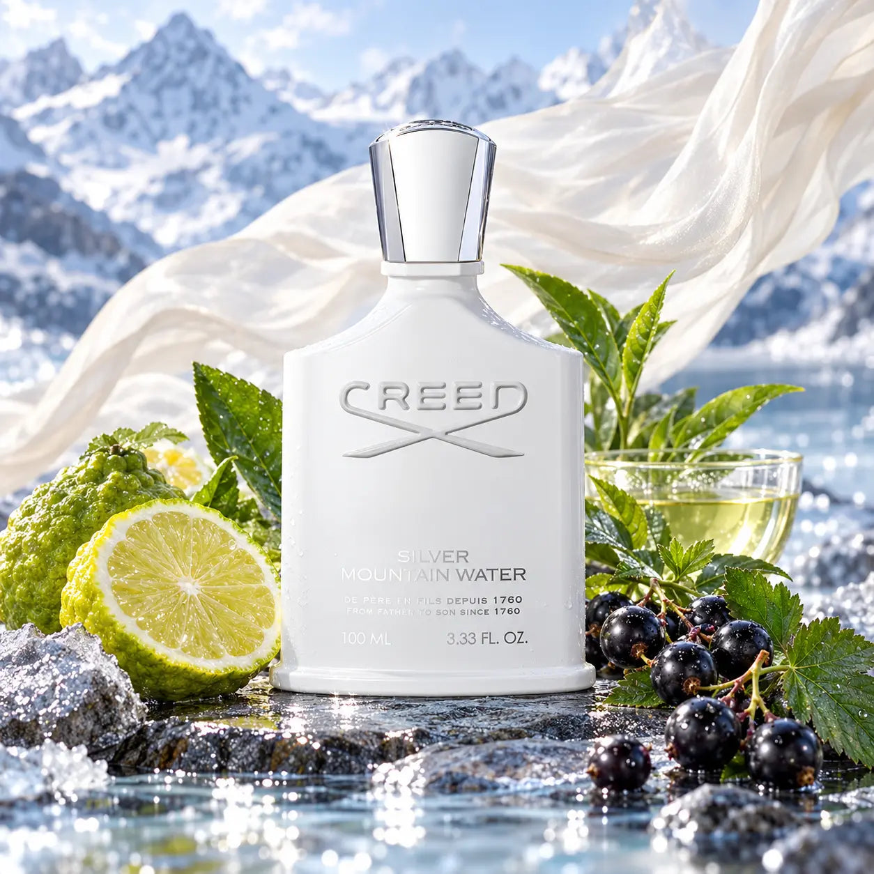 Silver Mountain Water fragrance scene