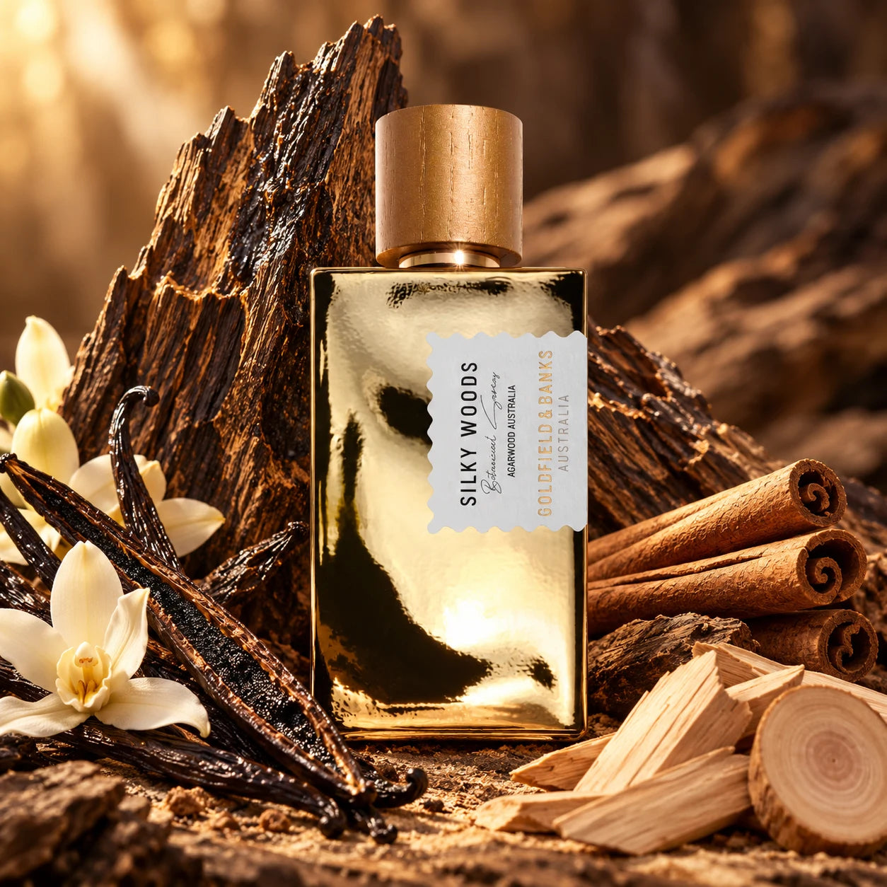 Silky Woods fragrance scene